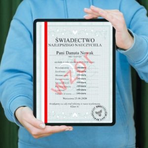Świadectwo Najlepszego Nauczyciela - PDF